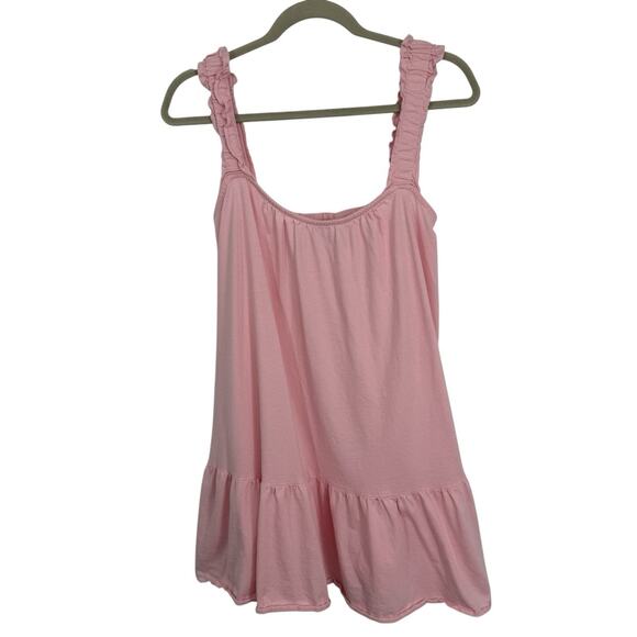 J. Crew | Dresses | J Crew A Line Mini Dress Ruffle Straps Size Xs Pink ...